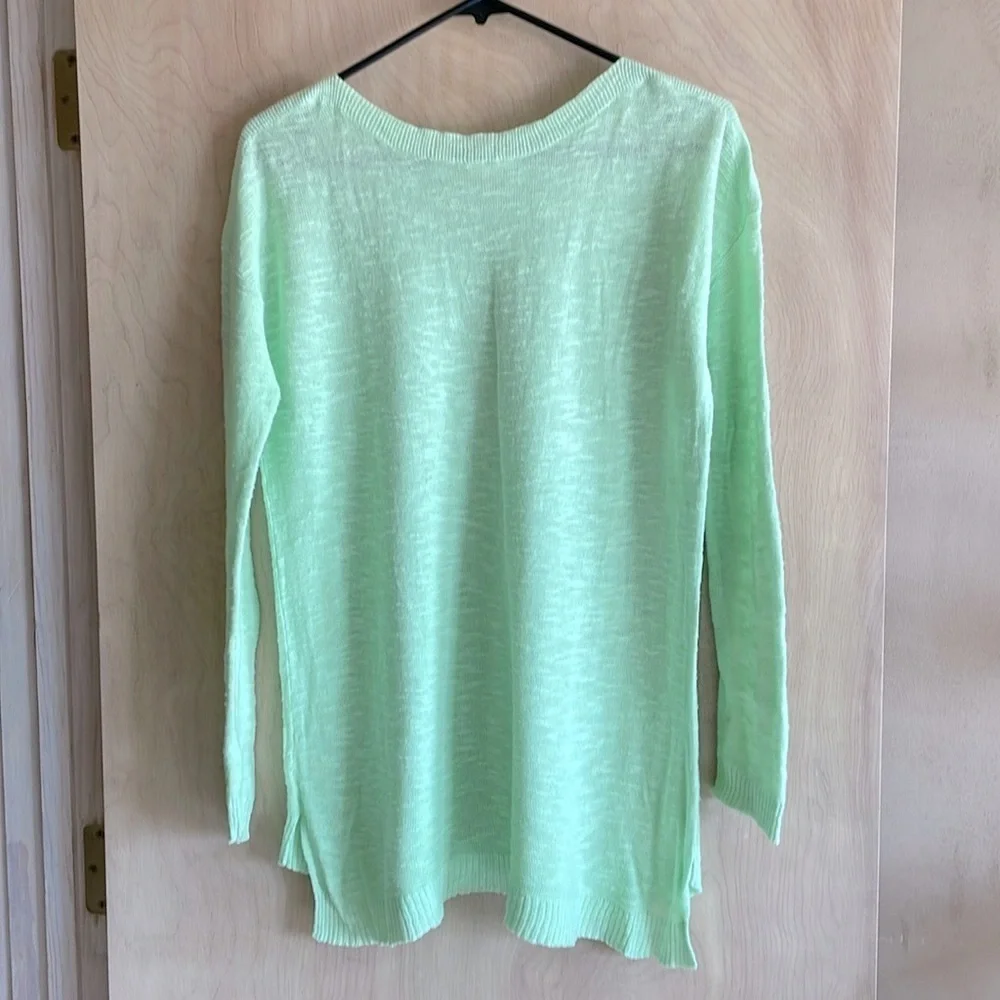Vtg EILEEN FISHER 100% Organic Linen/Cotton Knit Top  Sz: S
